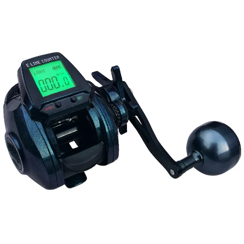 DGETG Large Display Electric Lure Casting Reel, 7.2:1 Gear Ratio, Accurate Reel Line Counter, Bite Alert, Depth Reel