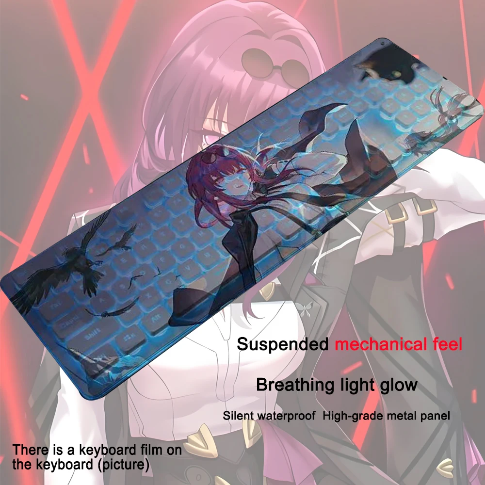 

Gaming Anime Keyboard Honkai Impact 3 104 Keys Kafka USB Wired Backlit Gaming Keyboard Keycap For Office Laptop Games PC Compute