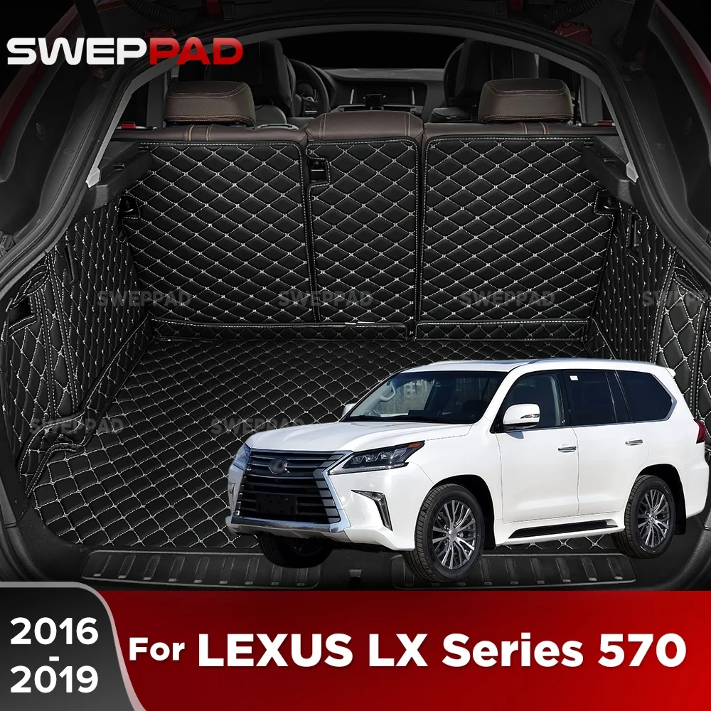Cargo Liner For LEXUS LX Series 570 2016-2019 Car Trunk Mats Carpet With Backrest Protectors Cargo Mats Accessories Waterproof