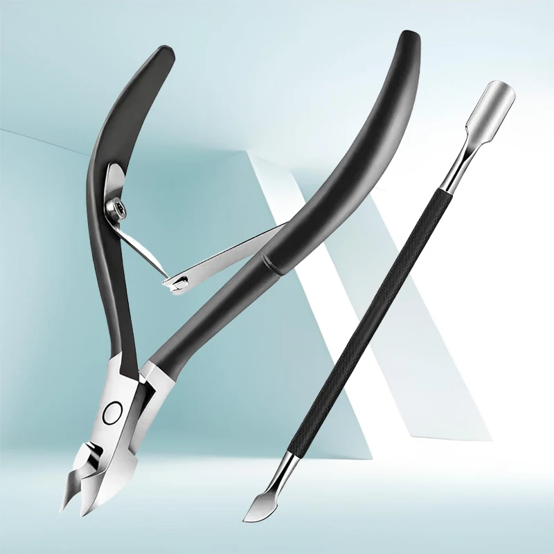 

Nailpop Professional Stainless Steel Nail Cutter Scissor Nippers Function Cuticle Pusher Remover Manicure Nail Art Care Tool Kit