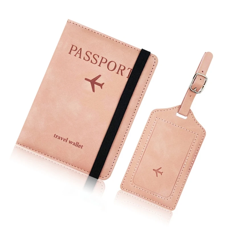 Suitcase Tag Holder Case PU Leather Luggage Tag for Travel