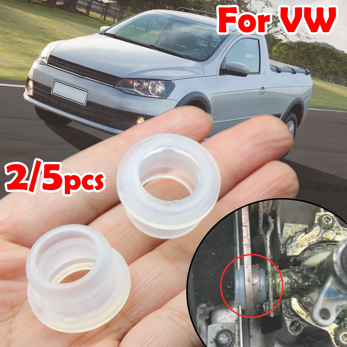 

For VW Jetta Polo Golf MT Gear Shift Lever Cable Bushing Repair Kit Gearbox Selector End Linkage Rubber Sleeve Car Accessories
