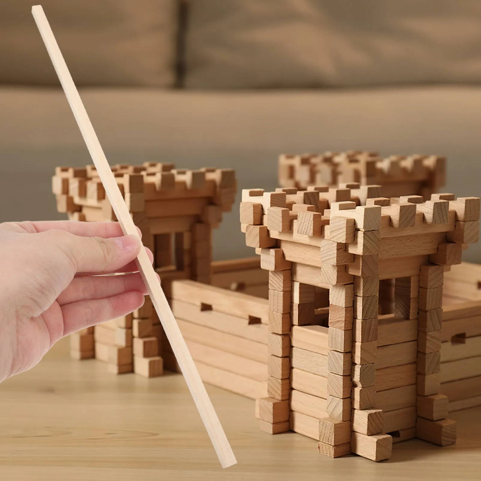 60pcs Natural Basswood Craft Dowels 30.5x0.6cm Unfinished Smooth Wood Sticks for DIY Painting & Woodworking