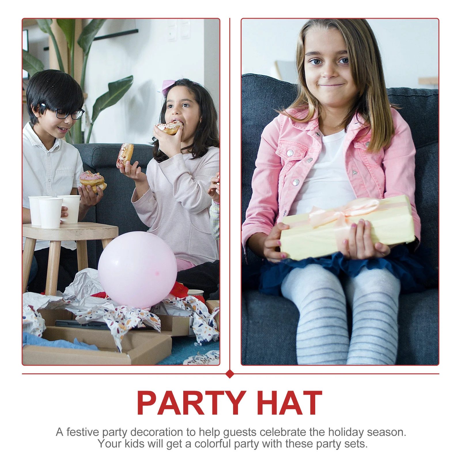 

10Pcs Birthday Hats Decorative Party Headwear Disposable Caps Red Cheerful Atmosphere Gathering Supplies