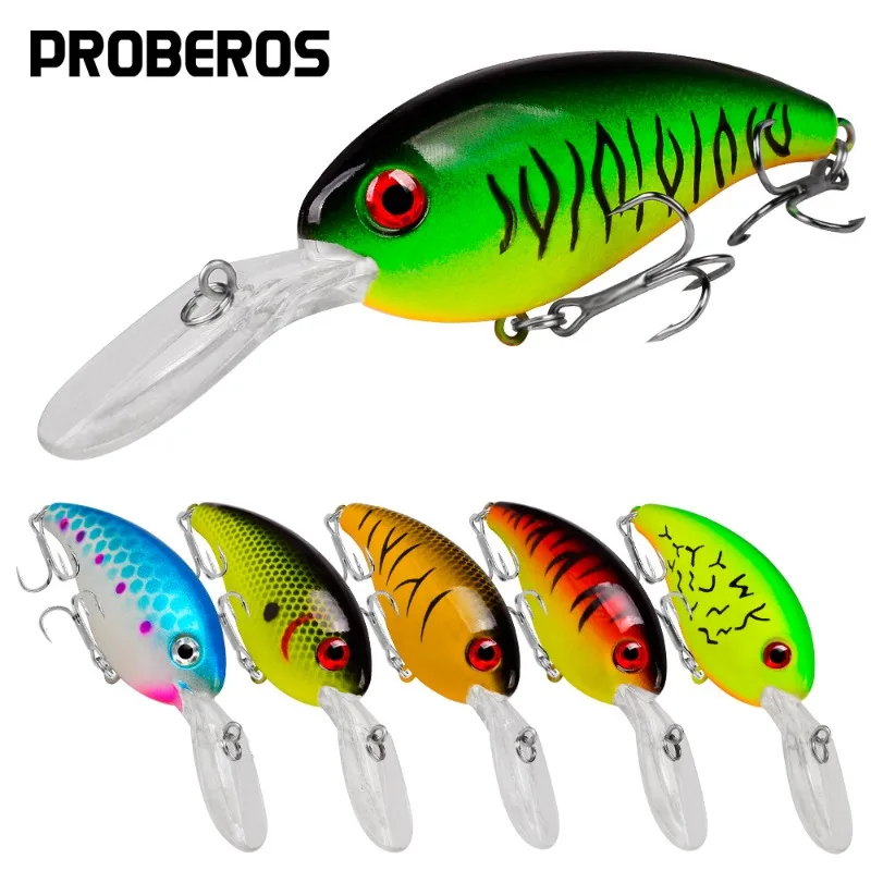 

5pcs Minnow10cm-14gFloating Isca Artificial 3D Eyes Lures Crank bait For Bass Pike Carp Tackle Crank Fishing Lure Bait Wobbler