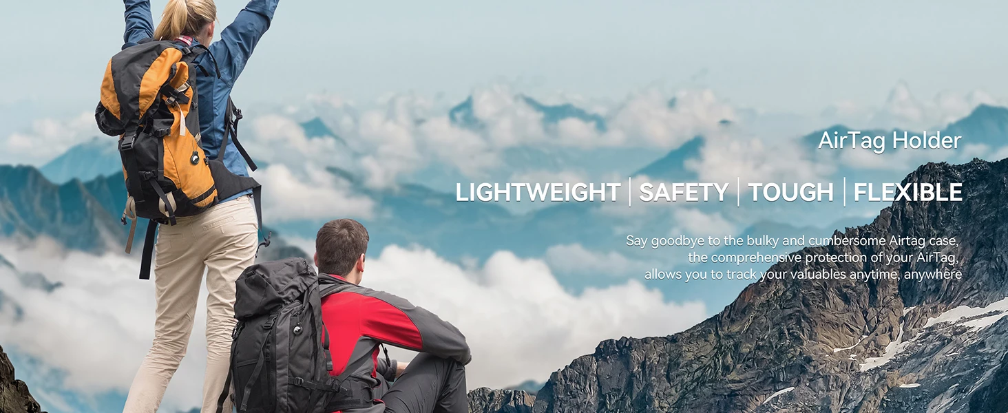 GITFOS AirTag-Halterung für Apple Airtags mit Stahlseil und 360-Grad-Schutz für Gepäck, Rucksack, Schlüssel – Detail 1