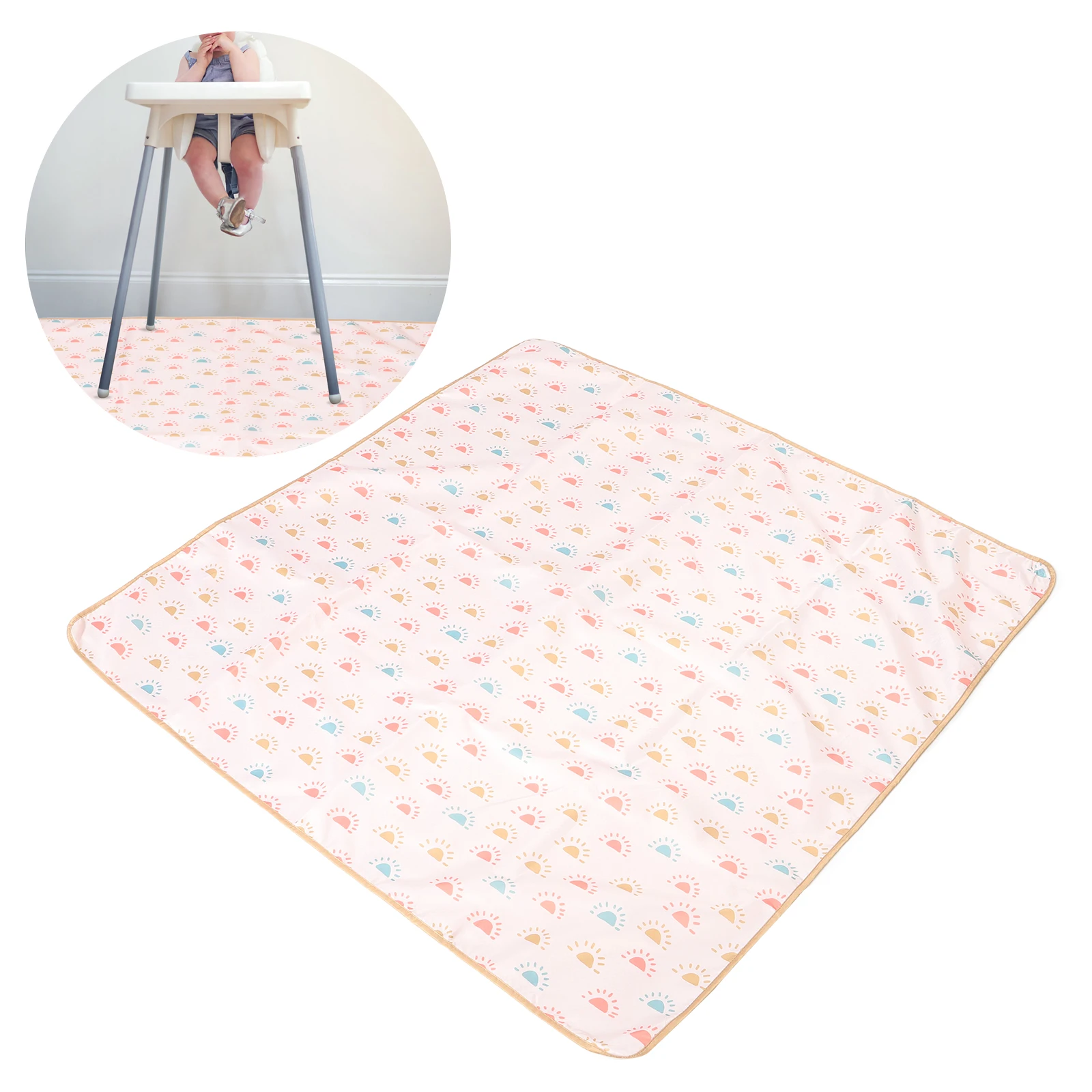 

Anti-Slip Baby High Chair Floor Protector Large Size Portable Kids Play Mat For Picnic Home Use Kids Floor Mats For