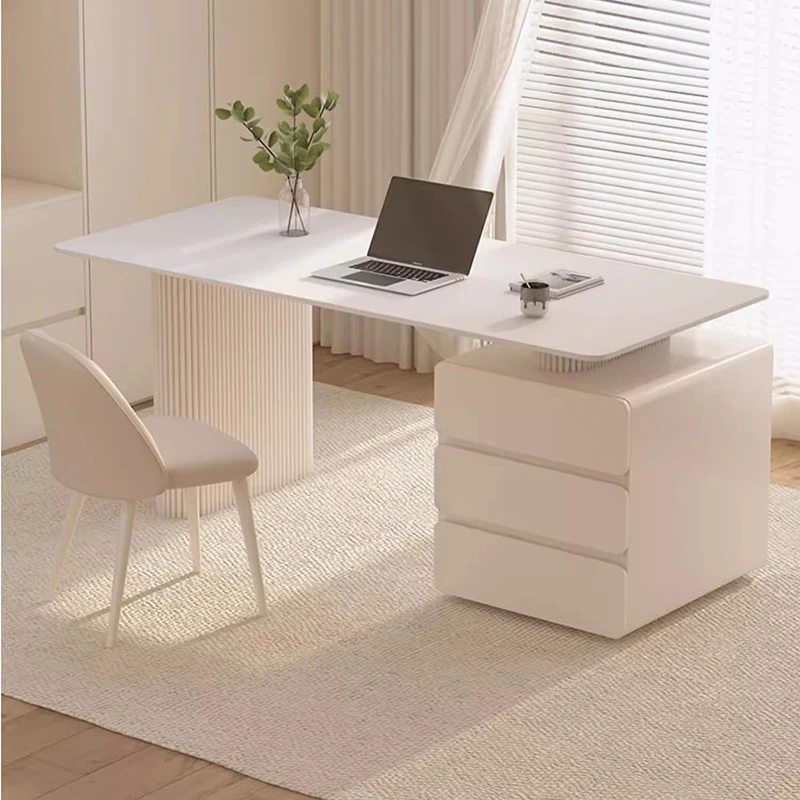 

Белый офисный стол с дисплеем, многофункциональный, с ящиками для хранения, роскошный, для геймеров, компьютерный стол, модная мебель