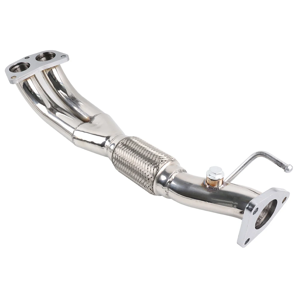 Silver Stainless Racing Manifold Header Exhaust For Honda Accord 98-02 LS4 Combo 1998-2002 Honda Accord F23 DX LX EX L4 2.3L