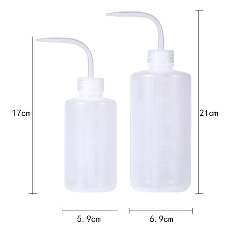 250/500ml Squeeze Long Curved Meat Transparent Water Bottle Liquid Container Spray Flower Plant Pot Watering Tools Reusable A1