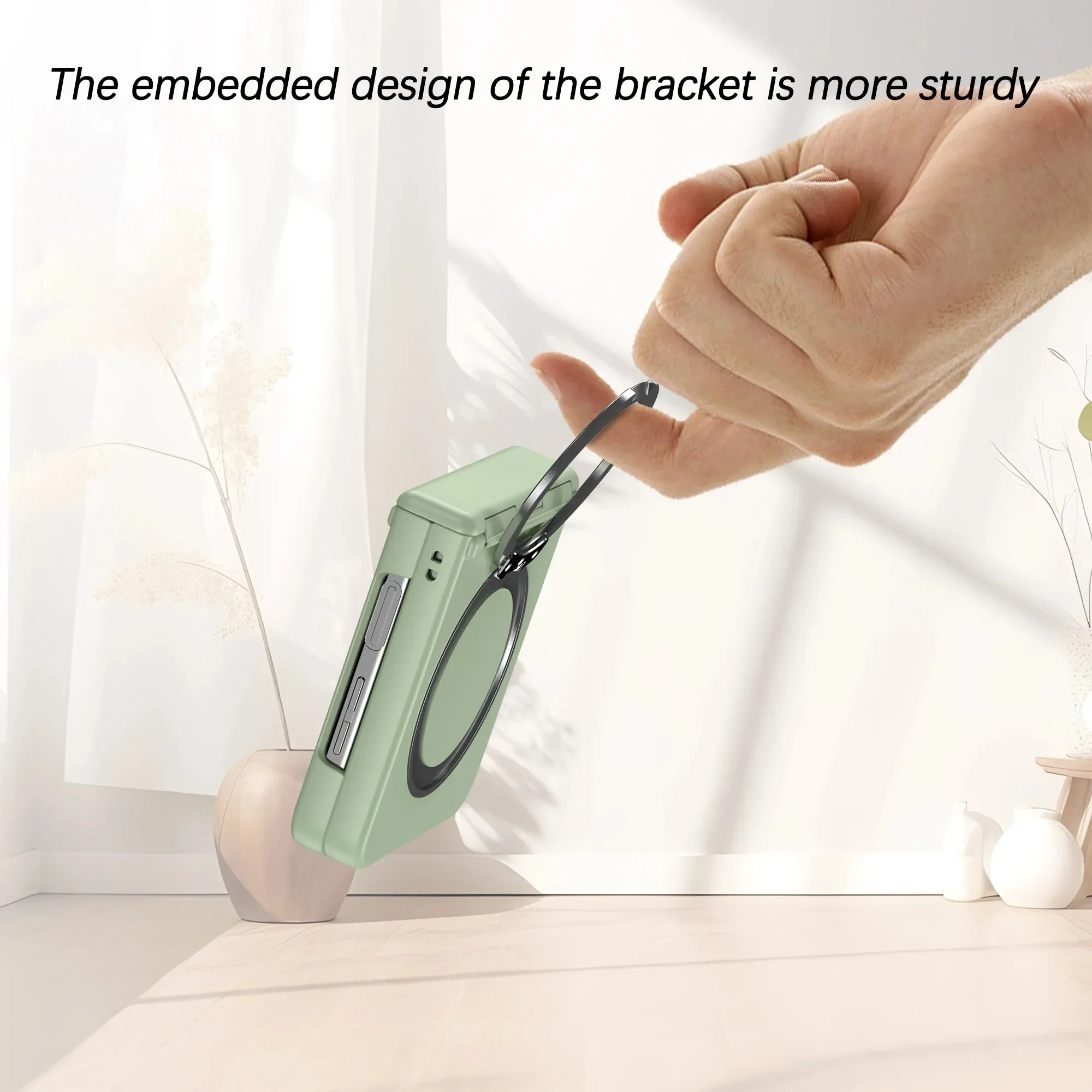 360 °   حافظة لهاتف سامسونج جالاكسي Zflip6 Z Flip7 fe Z Flip 7 6 5 4 3 غطاء صلب مقاوم للصدمات Magsafe