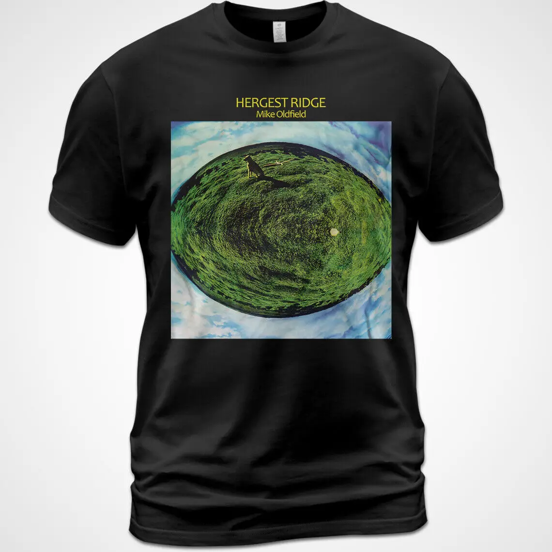 Camiseta de algodão com mangas curtas, Mike Oldfield, álbum Hergest Ridge, mangas longas ou curtas