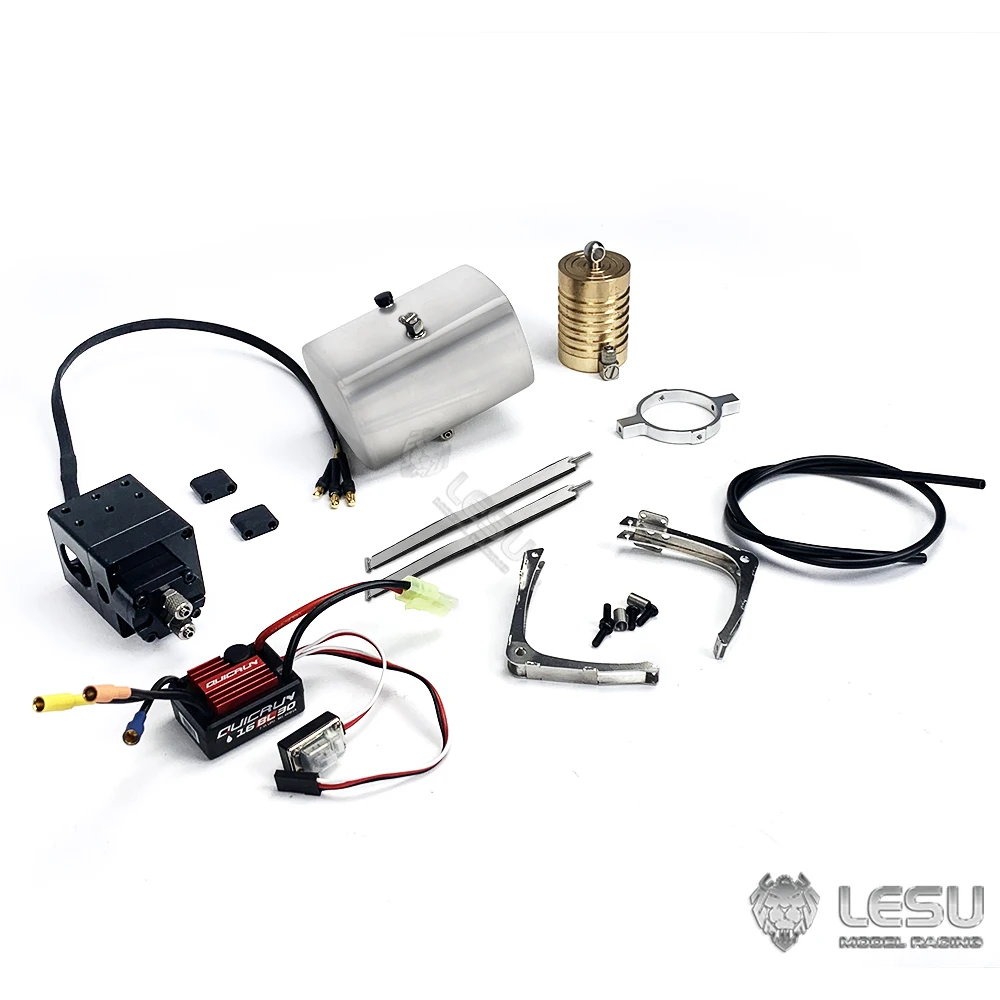 Lesu Metal Hydraulic System 205 155Mm Oil Cylinder Pump Esc Tank For 1/14 Tamiyaya Rc Dumper Truck Remoted Toucan Toy Th13460