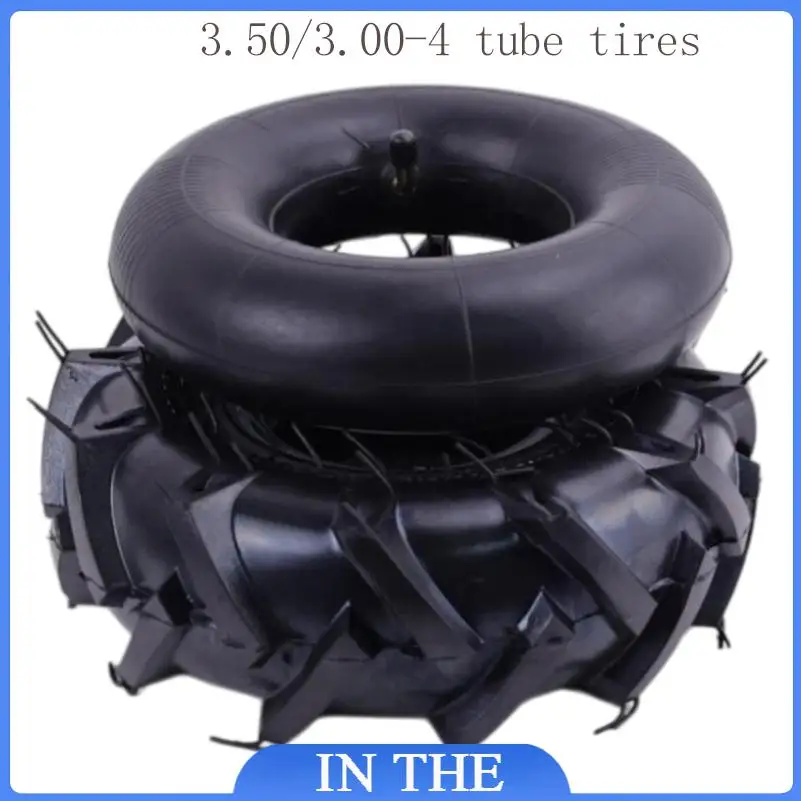 High quality ATV 3.50/3.00-4 Inch Tire Inner Tube Accessories Tiller for Trolley Lawn Garden Tractor Rotary Tiller Scooter Moped