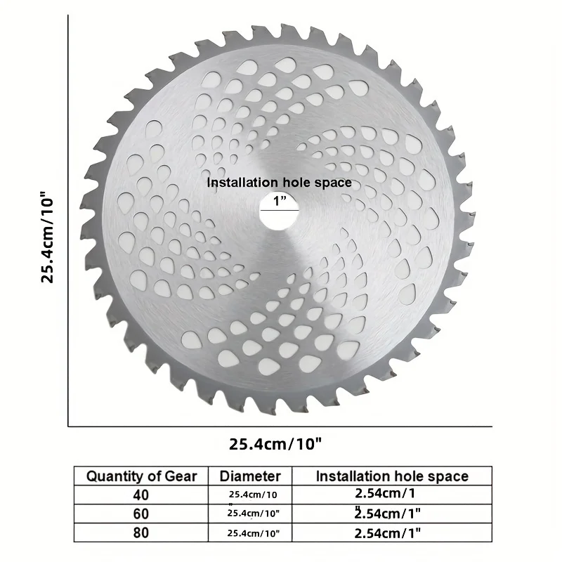 3-teiliges Unkraut blatt, 10 Zoll (ca. 25,4 cm) Hartmetall-Freis ch neider für Unkraut jäger, Kreissäge blatt bürstens ch neider bl