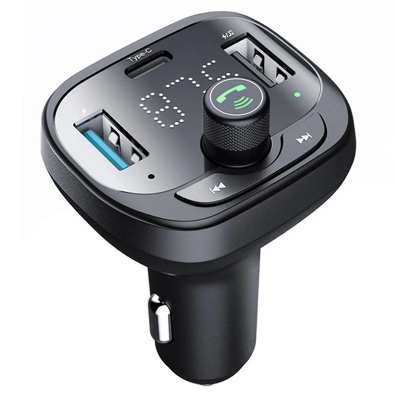 

TF-карта U-диск Автомобильный MP3-плеер QC3.0 Type-C PD Быстрая зарядка 2 USB-зарядное устройство Bluetooth 5.0 Автомобильный комплект громкой связи FM-передатчик