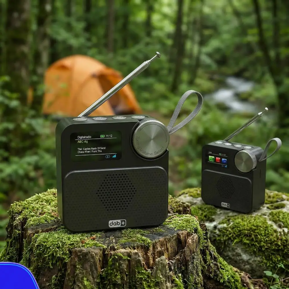 

Bluetooth-compatible Digital Radio Rechargeable Portable FM Radio Built-in Battery with 1.47inch Color Display External Antenna