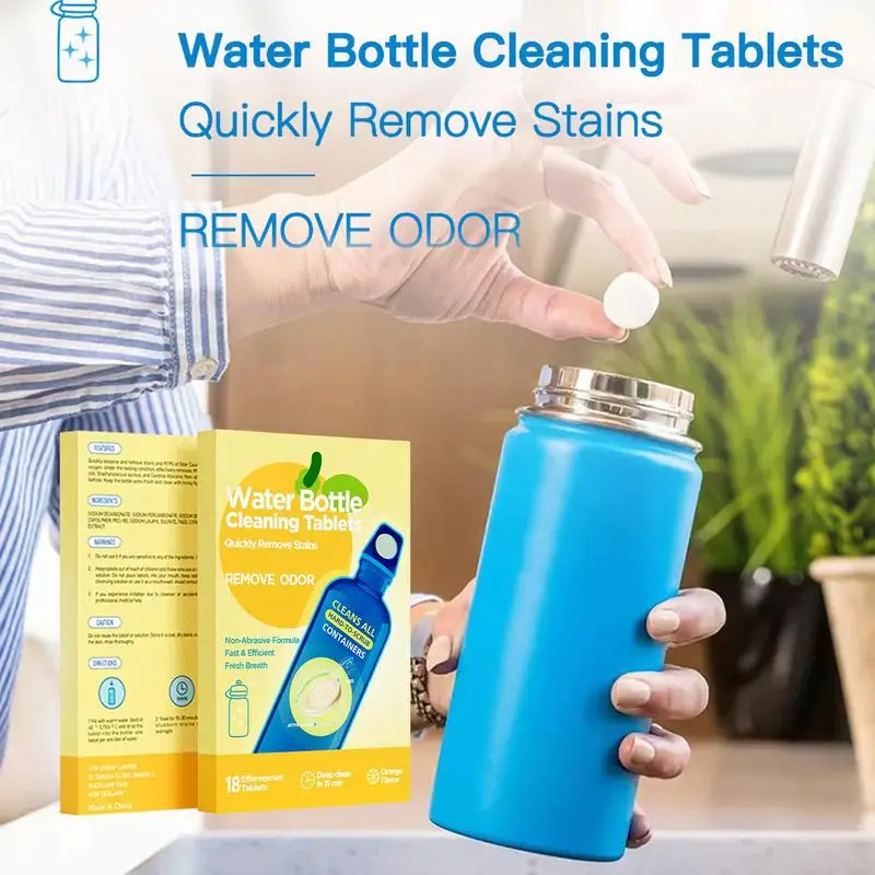 NEW Water Bottle Cleaning Tablets Scale Cleaning Effervescent Tablets Decontamination Descaling Kettle Cleaning Kitchen Cleaner