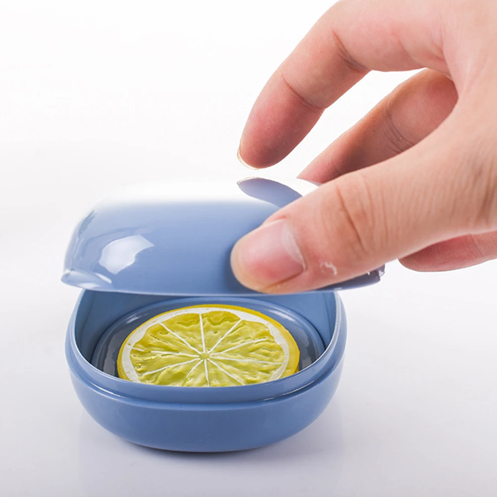 

2pcs Portable Box Travel Holder Sealing Container Household Soap Dish Bathroom Accessories Pp Pe Material Compact