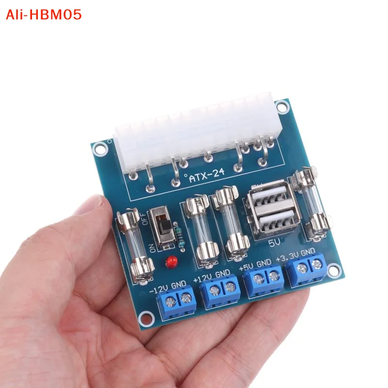 1pc Power Adapter Supply Test Module Power Supply Circuit Outlet Module HU-M28W Desktop PC Power ATX Transfer Board