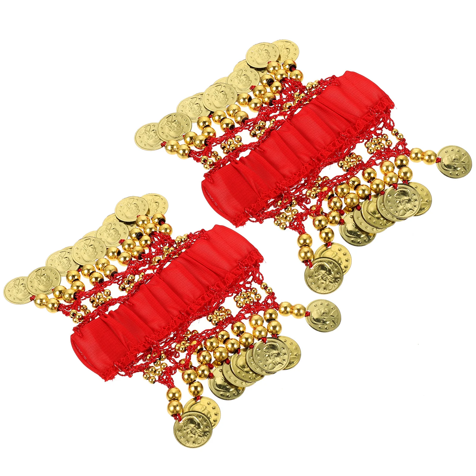 

2Pcs Belly Dance Anklet Coin Foot Jewelry Accessories for Wedding Evening Carnival Halloween Belly Dancing Skirt