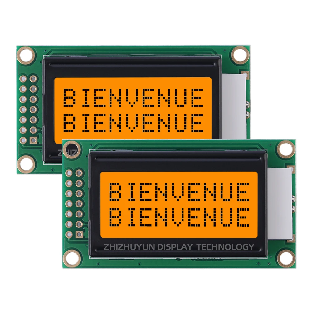 LCD0802B-2 Display LCD europeo schermo a caratteri con pellicola blu schermo LCD a caratteri a 14pin modulo multilingue