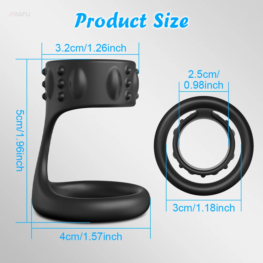 Soft Silicone Cock Ring for Men Penis Ring Penis Extension Ejaculation Delay Chastity Cage Adult Goods Sex Toy for Men