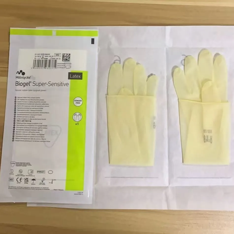 

Молнлике Биогель ® Суперчувствительные (1 пара) латексные перчатки без пудры с рельефным манжетом