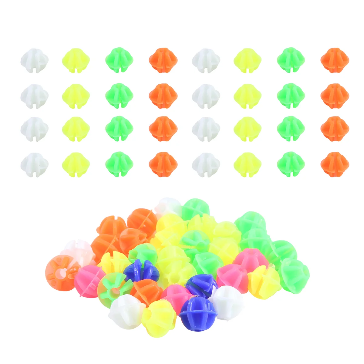 108Pcs Bicycle Round Decorative Colored Beads Spokes Decorations Plastic Cilp Spoke Beads