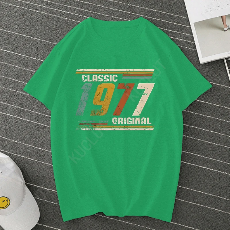 Novelty Awesome Vintage Classic 1977 Print Men T Shirts Streetwear Short Sleeve Birthday Gifts Summer Style T-shirt Men Clothes view 5