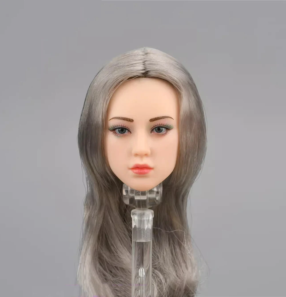 

1/6 TBLeague PL2022-195B Female Beauty Ghost Soldier White Version Realistic Head Sculpt Carving Pale Color with Long Hair Model