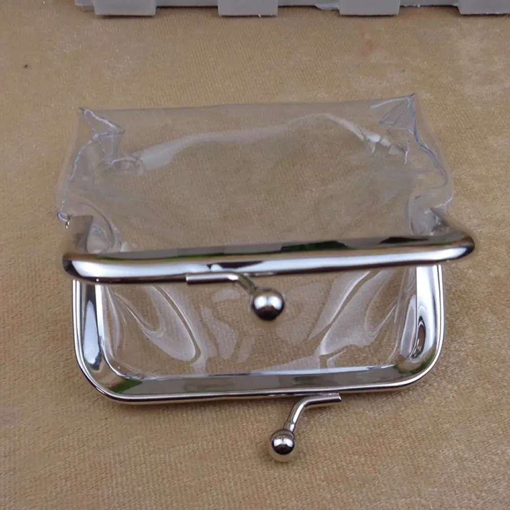 Mini Ins style Bus Card Bank Card Credit ID Card Iron Mouth Clip Card Holder Change Purse Small Wallet Transparent Coin Purse
