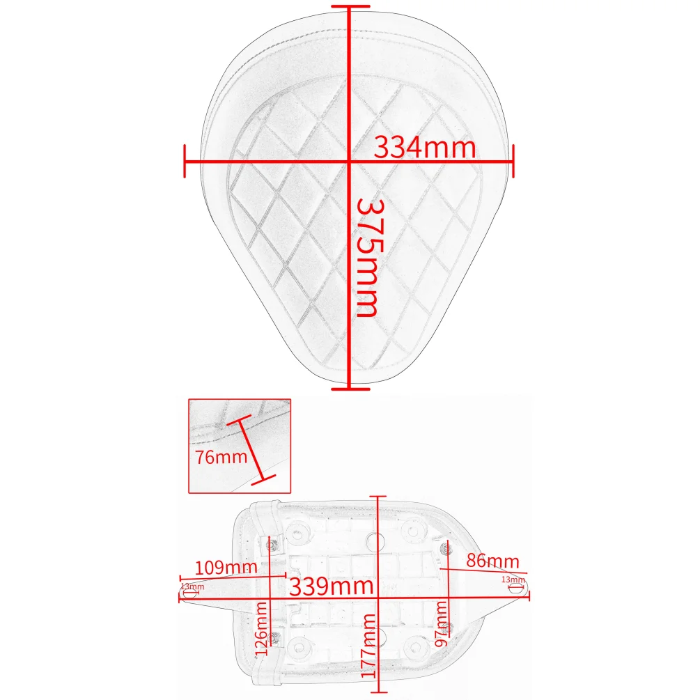 Motorfiets Voor Achter Passagier Voor Honda Rebel CM1100 CMX1100 2021 2022 2023 2024 Driver Passenger Kussenhoes Solo Pad Seat