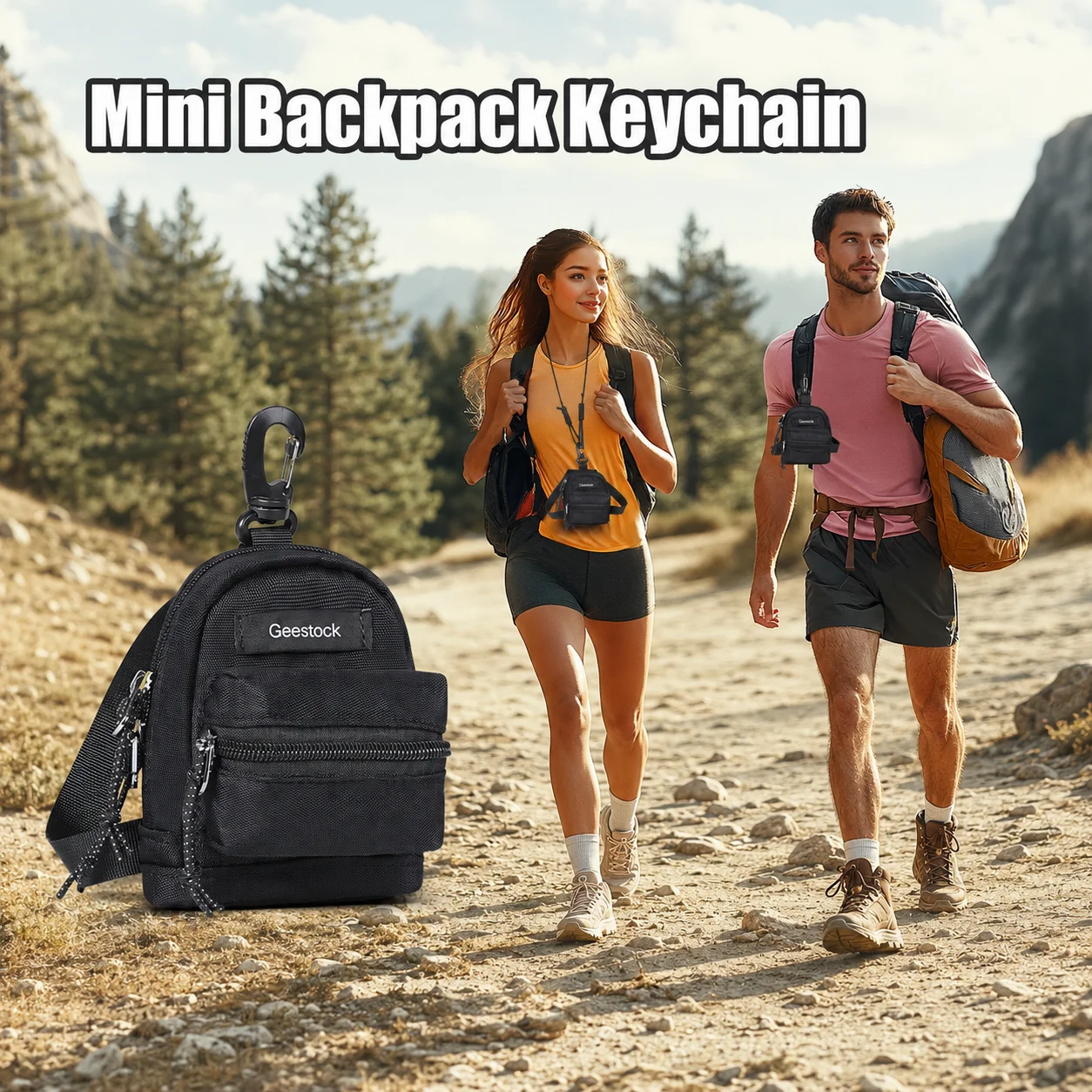 Mini Backpack Keychain Bag Women Fashion Crossbody Charm Purse Small Zipper Coin Pouch Portable Shoulder Bag for Keys Cards Earb