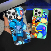 Game Rockman Megaman Phone Case For IPhone 16 15 Pro Max Case 14 Plus 13 12 11 Color Silver Case