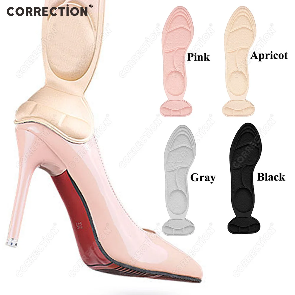 

Women High Heel Insole Super Soft Pointed Tip Breathable Sponge Full Length Insole Anti-slip for Women Shoe Arch Support Insoles