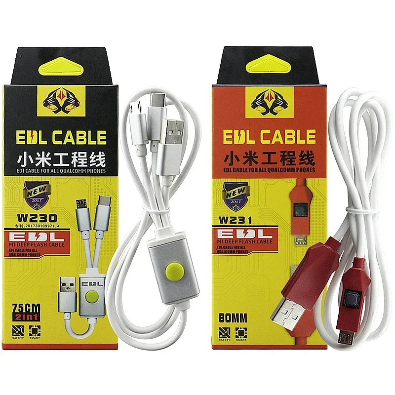 OSS W230 W231 Deep Brush Machine EDL Cable 75cm 80cm Fast Charging Cable for Xiaomi Engineering Line Mobile Phone Repair Tools
