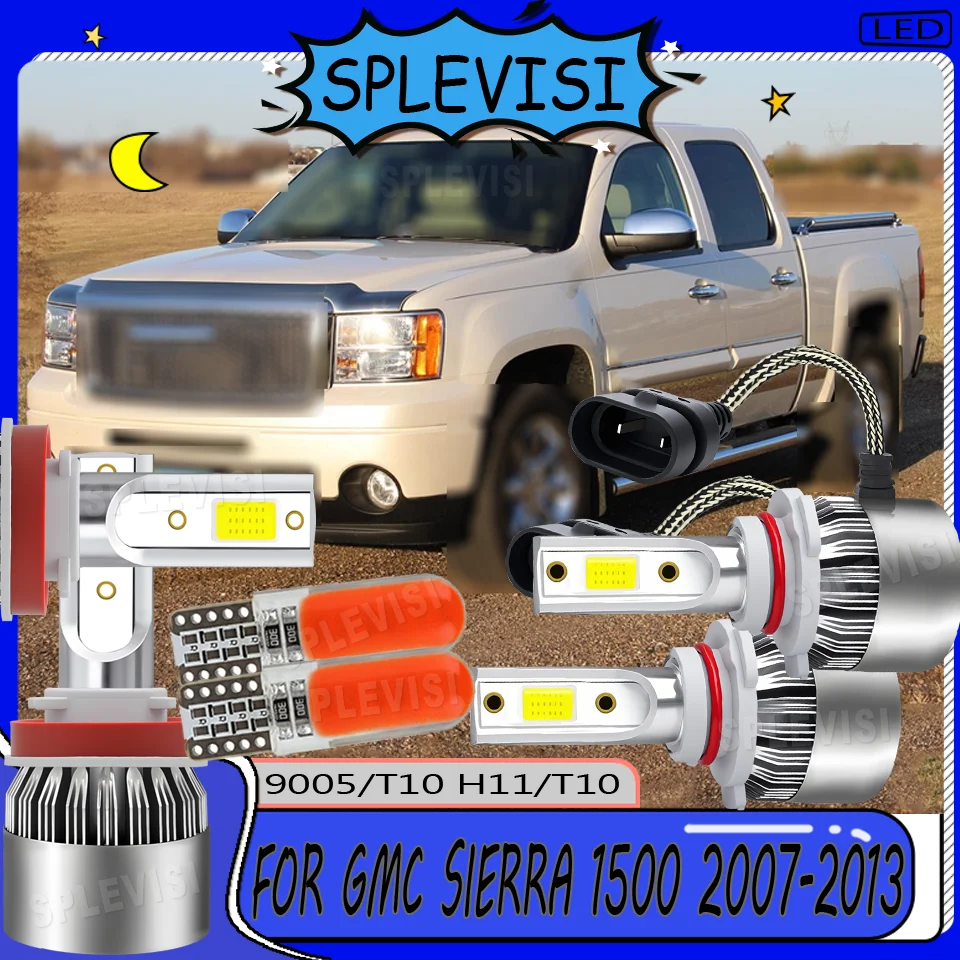 

Illuminates More Road Ahead 6000K LED Headlight Replacement Car Light For GMC Sierra 1500 2007 2008 2009 2010 2011 2012 2013