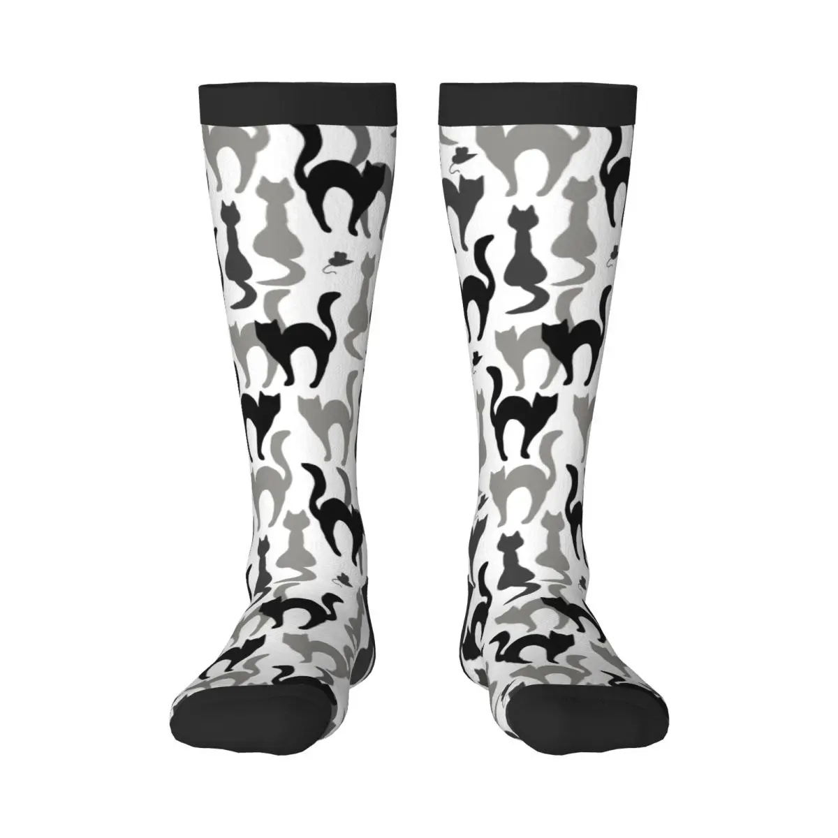 

Spring/autumn over the knee socks Cute Cats And Mice Silhouettes school dance long stocking