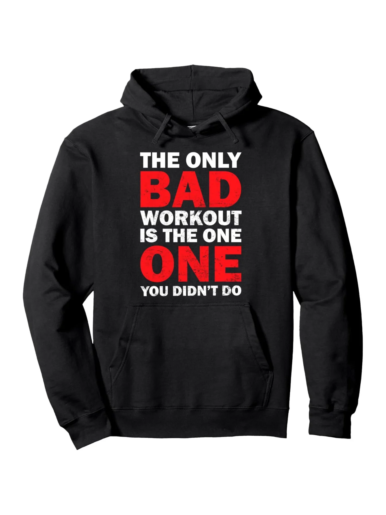 

Men's Fitness Inspirational Hoodie with Inspirational Bodybuilding Quotes - Spring & Fall Casual Cotton Blended