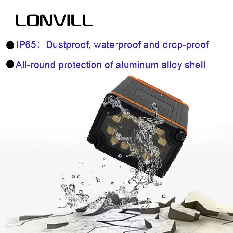 High Performance 1280x800 Resolution CMOS Waterproof And Dustproof Industrial Barcode Scanner