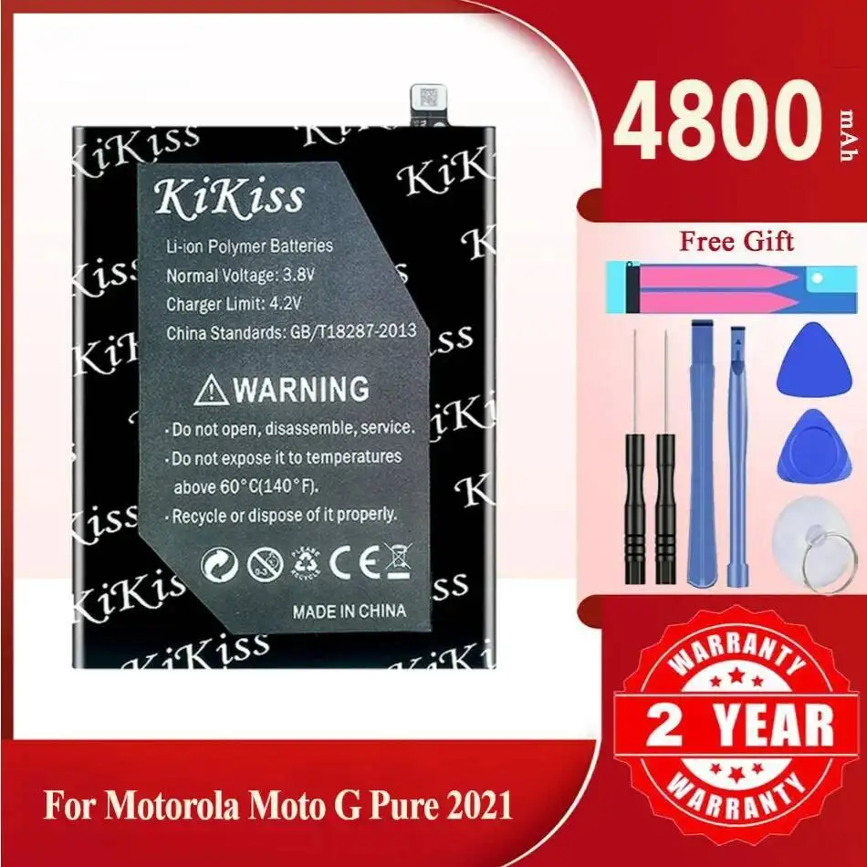 

Аккумулятор Kikiss 4800 мАч NT40 для Motorola Moto G Pure 2021 XT2163-4