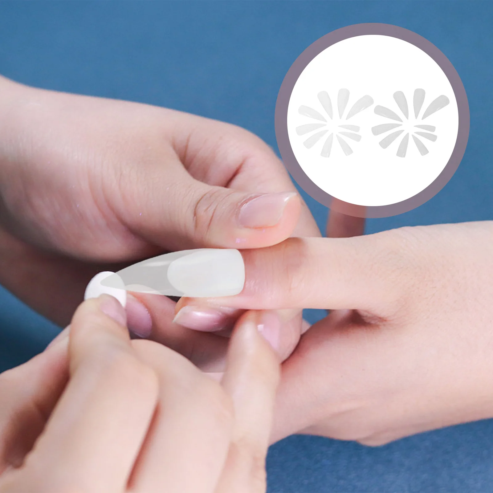 

1000 шт. прозрачные типсы для ногтей: тонкий пресс для наращивания ногтей для женщин с натуральной прозрачной отделкой - полное покрытие, пластиковая подделка