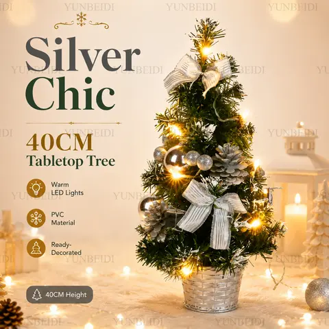Árbol de Navidad de 40 cm con luces LED