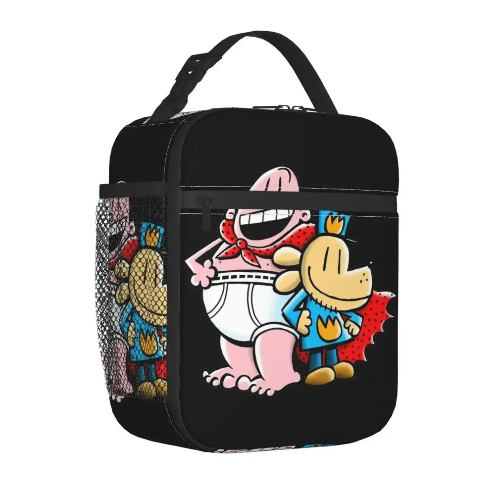 Dog Man and Friend Baby Insulated Lunch Bag Cartoon Cartoon Food Bag Portable Thermal Cooler