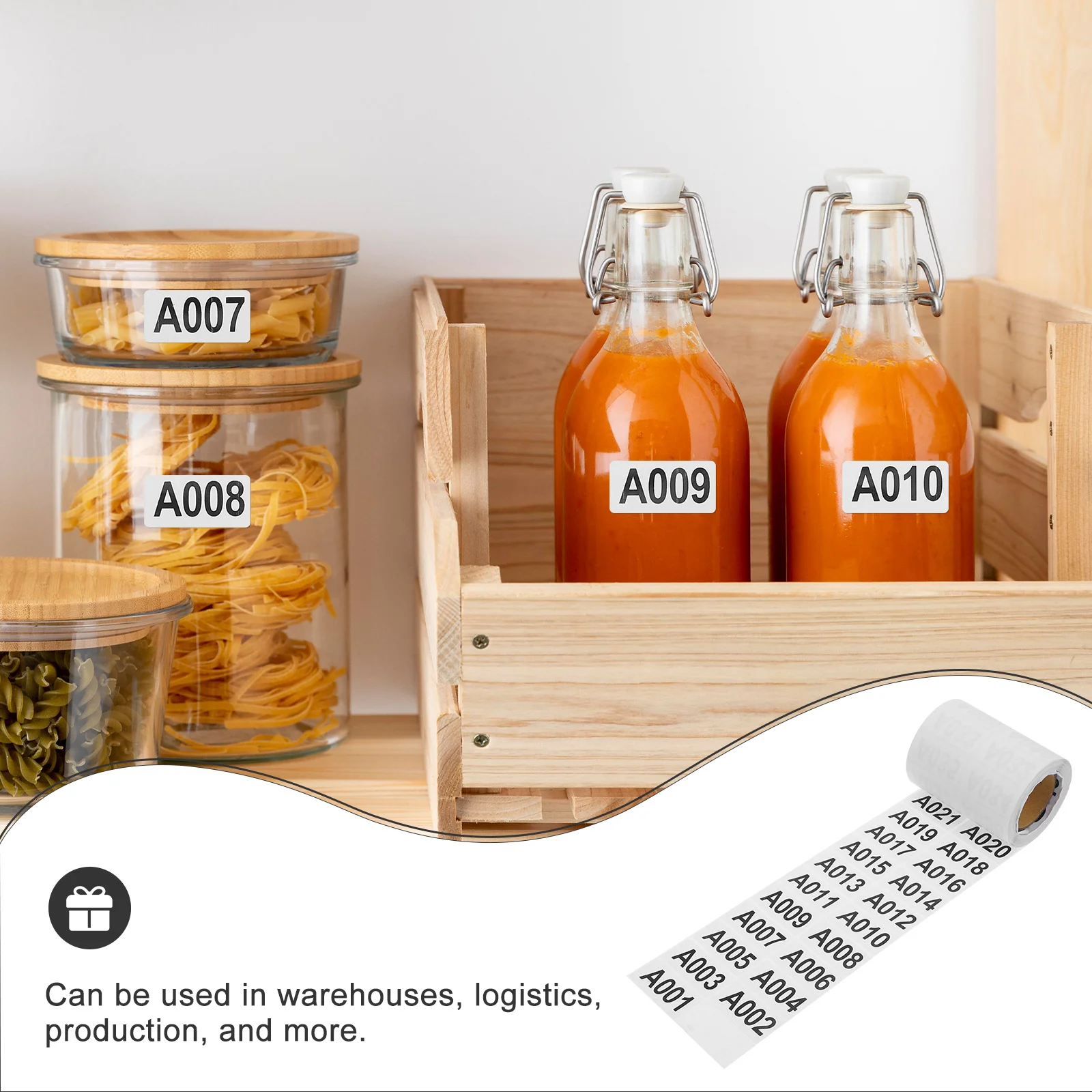 Number Label Stickers Roll Inventory Numbers -A999 Sequential Numbering Warehouse Labels Classification High Adhesive