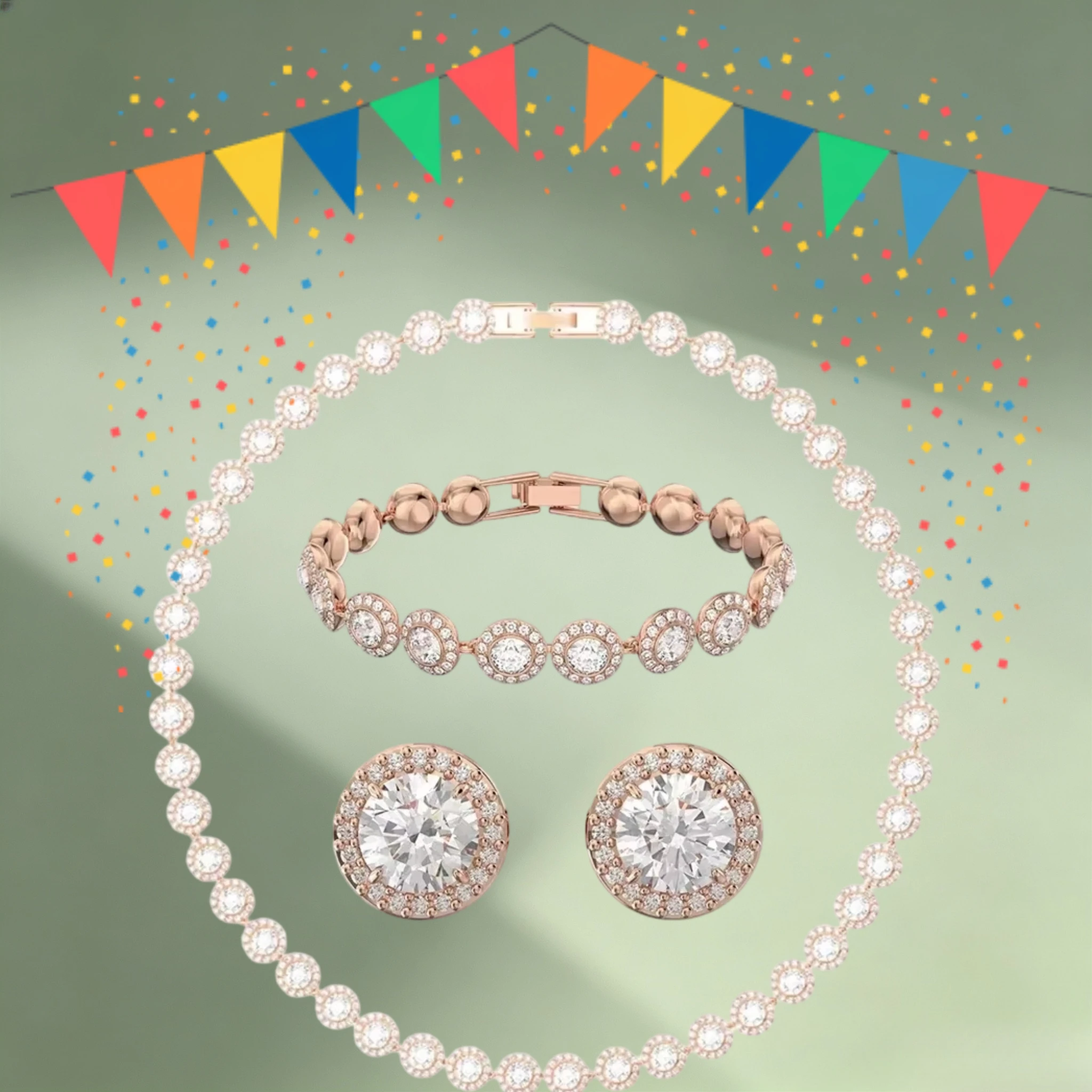 2026 New Hot Selling High-end Design Necklace Pendant Earrings Bracelet Jewelry Set Exquisite Luxury Simple and Generous Gift