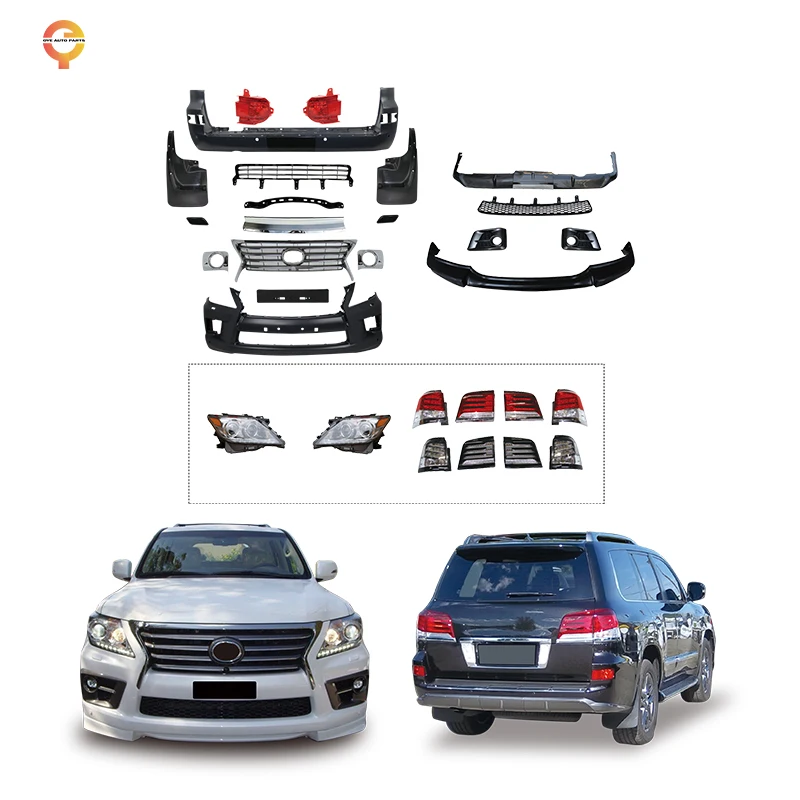 for  Promotional car auto parts headlight head lamp accessories convert to LEXUS LX570 Body Kit For 570 Year 2008-2015