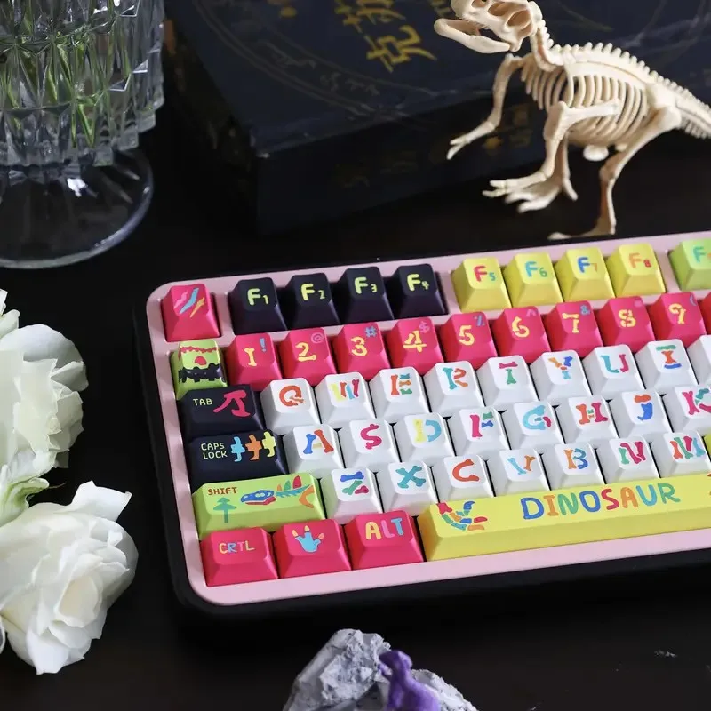 Dinosaur Bone-Themed Keycaps - Exquisite Dinosaur Bone Patterns - The Perfect Choice For Dinosaur Enthusiasts