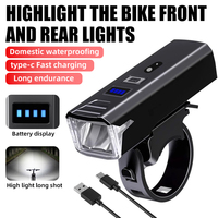 Highway riding light 4-speed adjustment electricity display Night riding light supports TYPE-C charging.